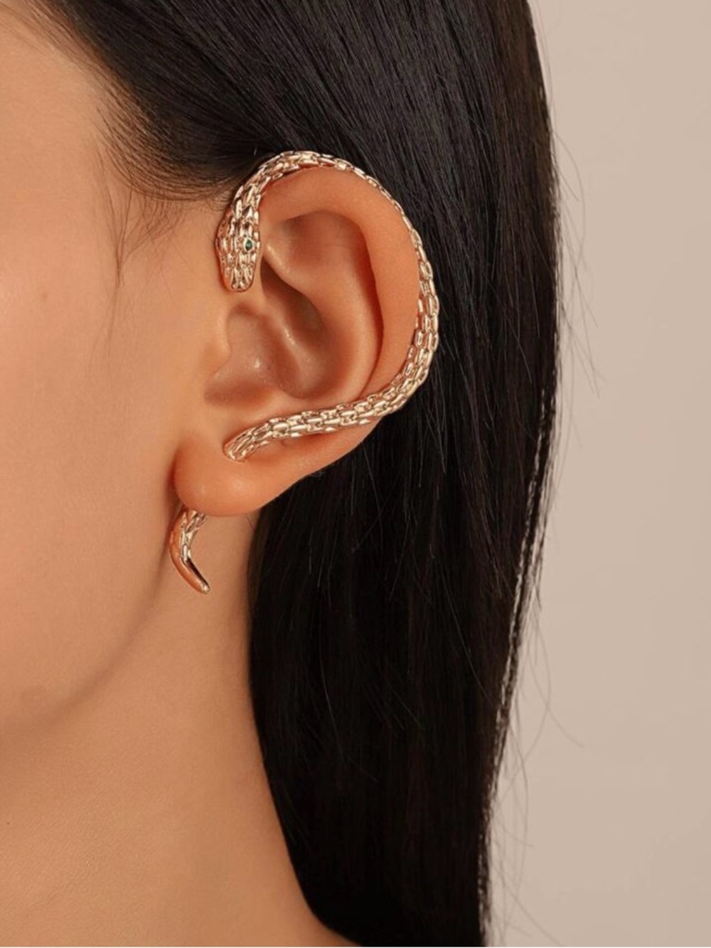 Anthropologie Gold Serpent Ear Cuff LEFT ONLY